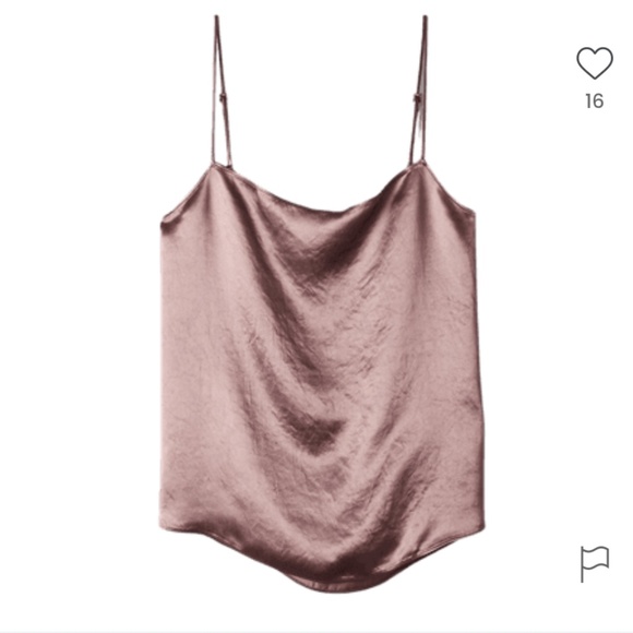 Babaton Aritzia "Benji" Acetate Silk Satin Tank Top - S - Mauve - Picture 1 of 3